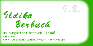 ildiko berbuch business card